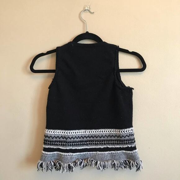 Madewell XS fringe tank top Aztec boho black - Picture 5 of 8